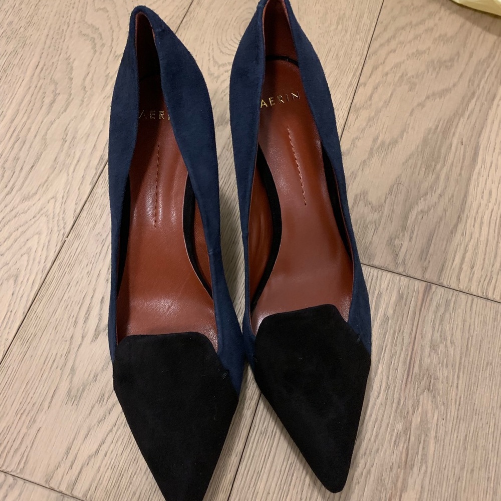 Suede two tone shoes